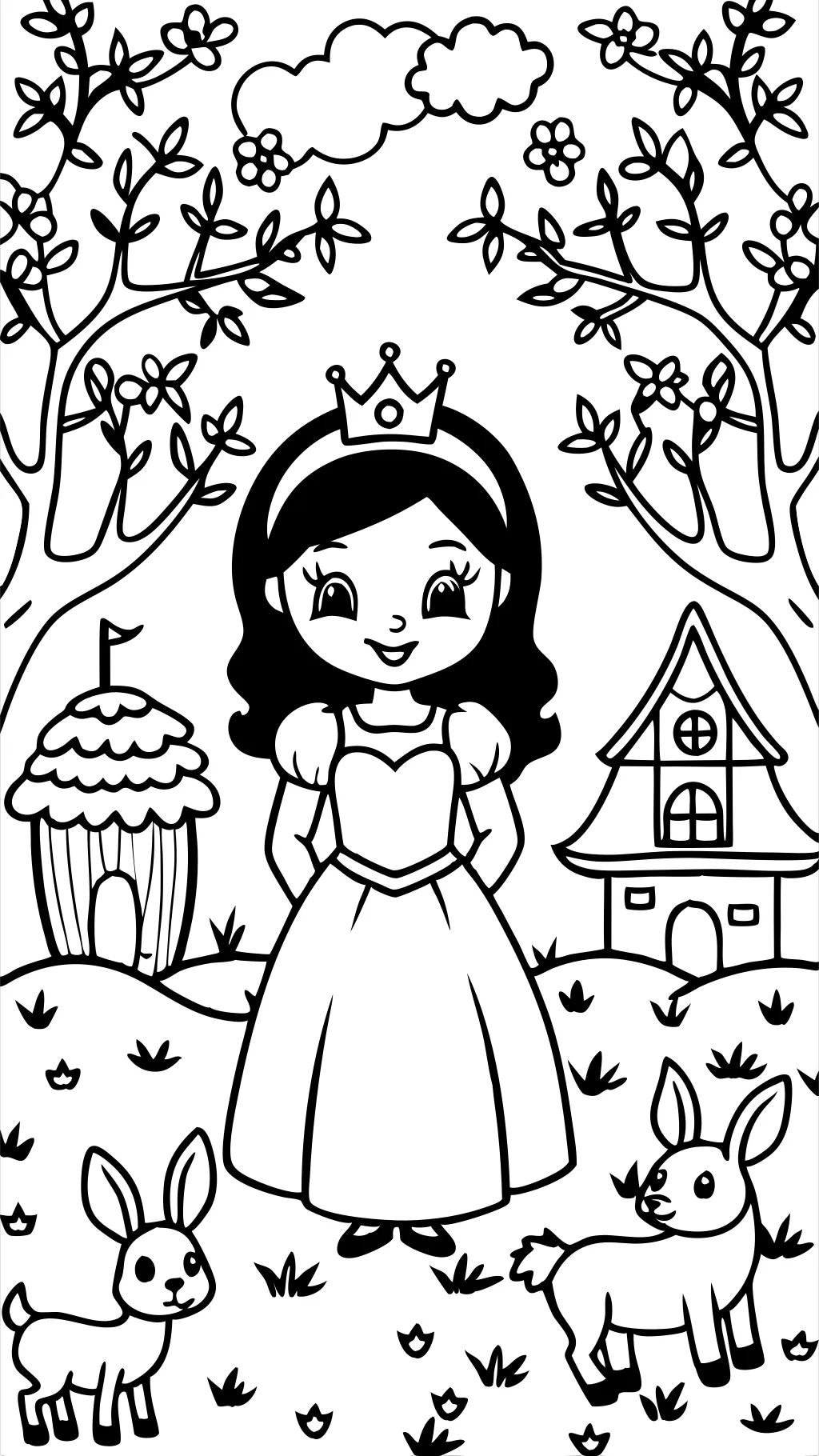 coloring pages princess snow white